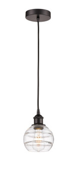 Edison One Light Mini Pendant in Oil Rubbed Bronze (405|6161POBG5566CL)