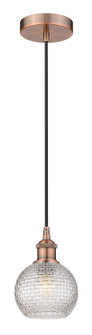 Edison One Light Mini Pendant in Antique Copper (405|6161PACG122C6CL)