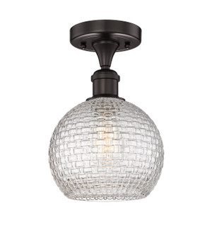 Edison One Light Semi-Flush Mount in Oil Rubbed Bronze (405|6161FOBG122C8CL)