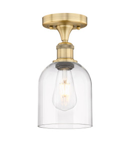 Edison One Light Semi-Flush Mount in Brushed Brass (405|6161FBBG5586CL)
