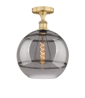 Edison One Light Semi-Flush Mount in Brushed Brass (405|6161FBBG55612SM)