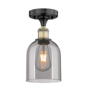 Edison One Light Semi-Flush Mount in Black Antique Brass (405|6161FBABG5586SM)