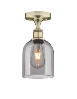 Edison One Light Semi-Flush Mount in Antique Brass (405|6161FABG5586SM)