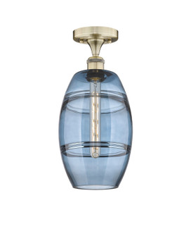 Edison One Light Semi-Flush Mount in Antique Brass (405|6161FABG5578BL)