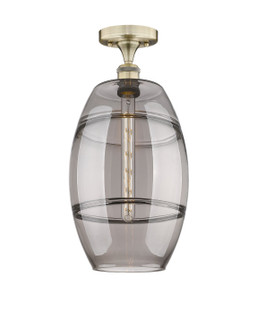 Edison One Light Semi-Flush Mount in Antique Brass (405|6161FABG55710SM)