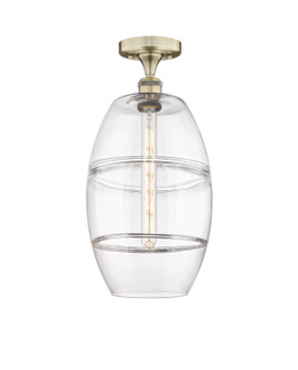 Edison One Light Semi-Flush Mount in Antique Brass (405|6161FABG55710CL)
