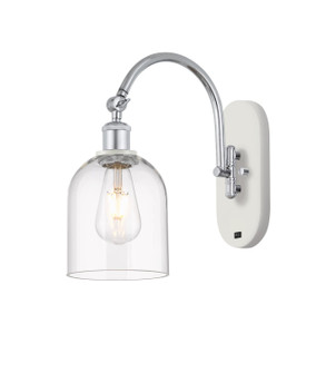 Ballston One Light Wall Sconce in White Polished Chrome (405|5181WWPCG5586CL)