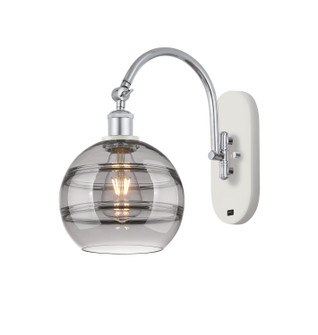 Ballston One Light Wall Sconce in White Polished Chrome (405|5181WWPCG5568SM)