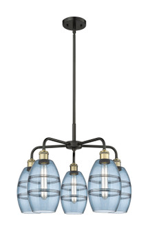 Ballston Five Light Chandelier in Black Antique Brass (405|5165CRBABG5576BL)