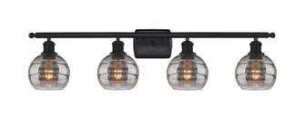 Ballston Four Light Bath Vanity in Matte Black (405|5164WBKG5566SM)