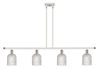 Ballston Four Light Island Pendant in White Polished Chrome (405|5164IWPCG5595CL)