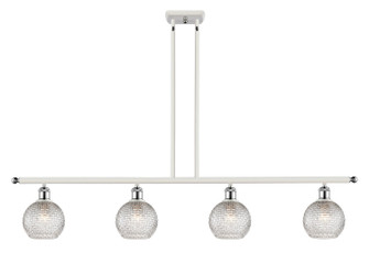 Ballston Four Light Island Pendant in White Polished Chrome (405|5164IWPCG122C6CL)