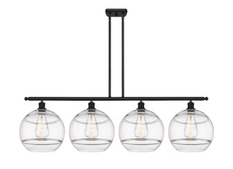 Ballston Four Light Island Pendant in Matte Black (405|5164IBKG55612CL)