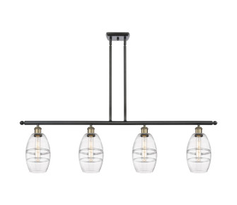 Ballston Four Light Island Pendant in Black Antique Brass (405|5164IBABG5576CL)