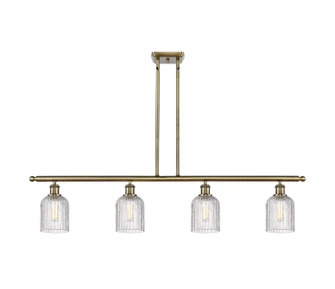 Ballston Four Light Island Pendant in Antique Brass (405|5164IABG5595CL)