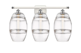 Ballston Three Light Bath Vanity in White Polished Chrome (405|5163WWPCG5578CL)