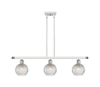 Ballston Three Light Island Pendant in White Polished Chrome (405|5163IWPCG122C6CL)