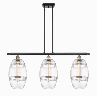 Ballston Three Light Island Pendant in Black Antique Brass (405|5163IBABG5578CL)