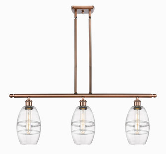 Ballston Three Light Island Pendant in Antique Copper (405|5163IACG5576CL)
