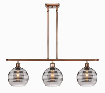 Ballston Three Light Island Pendant in Antique Copper (405|5163IACG5568SM)