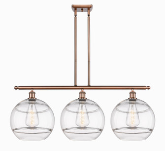 Ballston Three Light Island Pendant in Antique Copper (405|5163IACG55612CL)