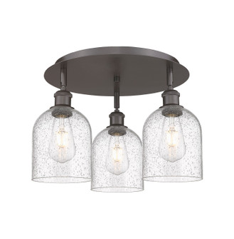 Downtown Urban Three Light Flush Mount in Oil Rubbed Bronze (405|5163COBG5586SDY)