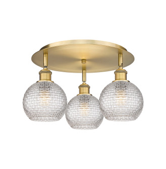 Ballston Three Light Flush Mount in Brushed Brass (405|5163CBBG122C6CL)