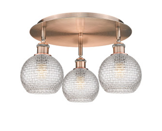 Ballston Three Light Semi-Flush Mount in Antique Copper (405|5163CACG122C6CL)