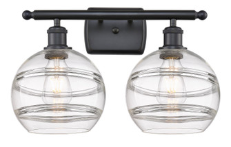 Ballston Two Light Bath Vanity in Matte Black (405|5162WBKG5568CL)