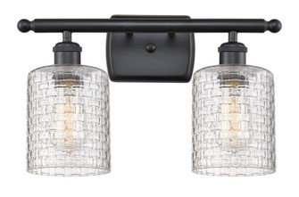 Ballston Two Light Bath Vanity in Matte Black (405|5162WBKG112C5CL)