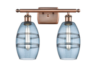 Ballston Two Light Bath Vanity in Antique Copper (405|5162WACG5576BL)