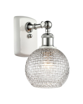 Ballston One Light Wall Sconce in White Polished Chrome (405|5161WWPCG122C6CL)