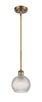 Ballston One Light Mini Pendant in Brushed Brass (405|5161SBBG122C6CL)