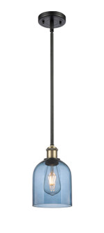 Ballston One Light Mini Pendant in Black Antique Brass (405|5161SBABG5586BL)