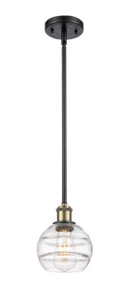 Ballston One Light Mini Pendant in Black Antique Brass (405|5161SBABG5566CL)