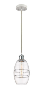Ballston One Light Mini Pendant in White Polished Chrome (405|5161PWPCG5576CL)