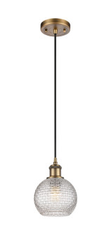Ballston One Light Mini Pendant in Brushed Brass (405|5161PBBG122C6CL)