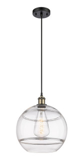 Ballston One Light Mini Pendant in Black Antique Brass (405|5161PBABG55612CL)