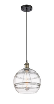 Ballston One Light Mini Pendant in Black Antique Brass (405|5161PBABG55610CL)