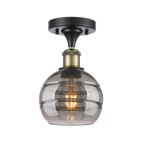 Ballston One Light Semi-Flush Mount in Black Antique Brass (405|5161CBABG5566SM)