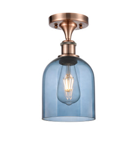 Ballston One Light Semi-Flush Mount in Antique Copper (405|5161CACG5586BL)