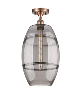 Ballston One Light Semi-Flush Mount in Antique Copper (405|5161CACG55710SM)