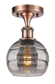 Ballston One Light Semi-Flush Mount in Antique Copper (405|5161CACG5566SM)