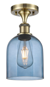 Ballston One Light Semi-Flush Mount in Antique Brass (405|5161CABG5586BL)