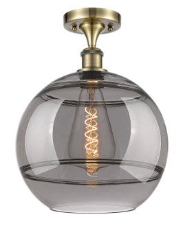Ballston One Light Semi-Flush Mount in Antique Brass (405|5161CABG55612SM)