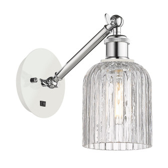Ballston One Light Wall Sconce in White Polished Chrome (405|3171WWPCG5595CL)