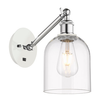 Ballston One Light Wall Sconce in White Polished Chrome (405|3171WWPCG5586CL)