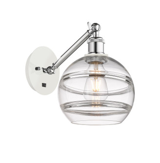 Ballston One Light Wall Sconce in White Polished Chrome (405|3171WWPCG5568CL)