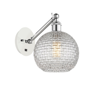 Ballston One Light Wall Sconce in White Polished Chrome (405|3171WWPCG122C8CL)