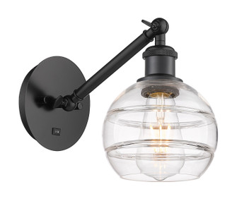 Ballston One Light Wall Sconce in Matte Black (405|3171WBKG5566CL)